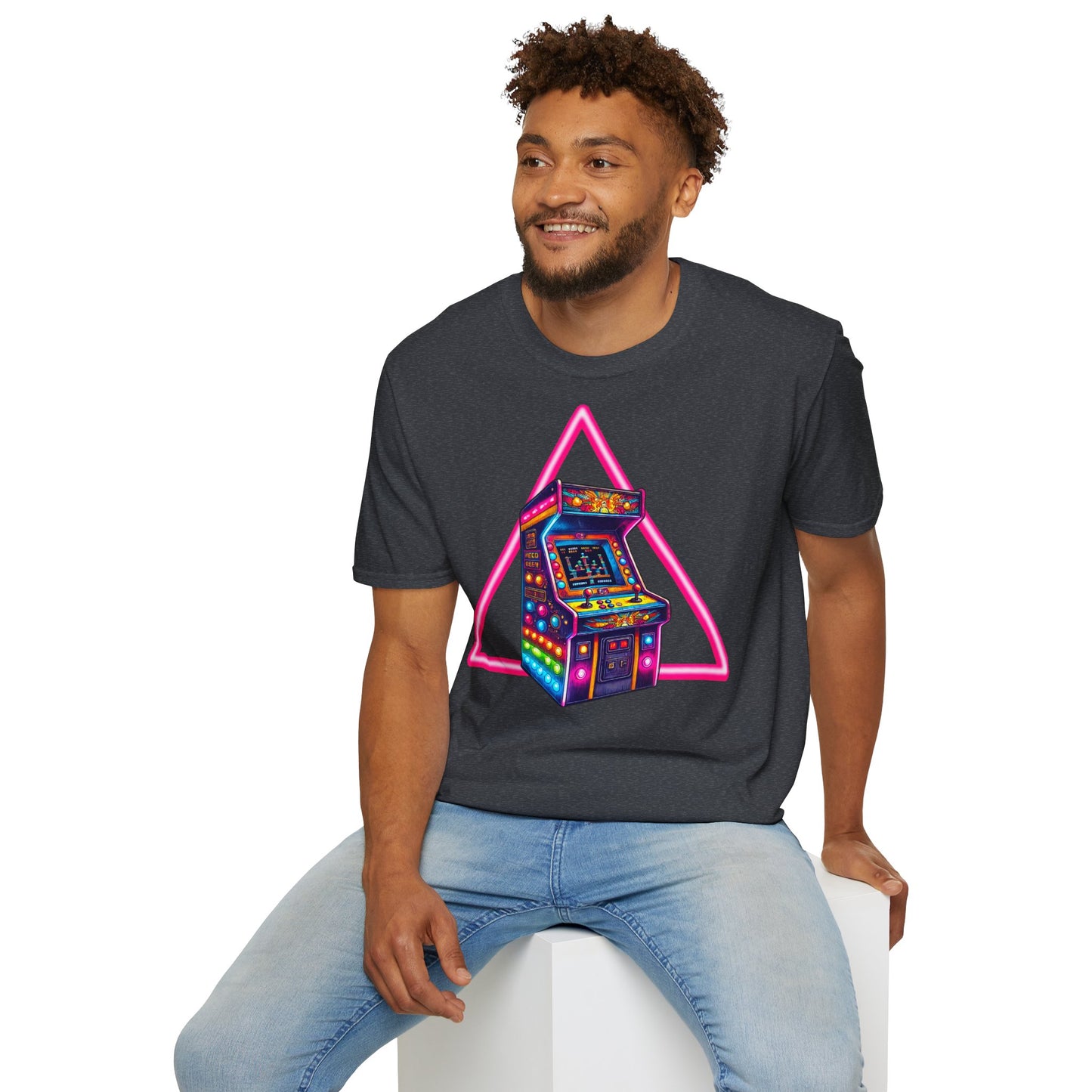 Pink Lines Arcade Machine Unisex T-Shirt