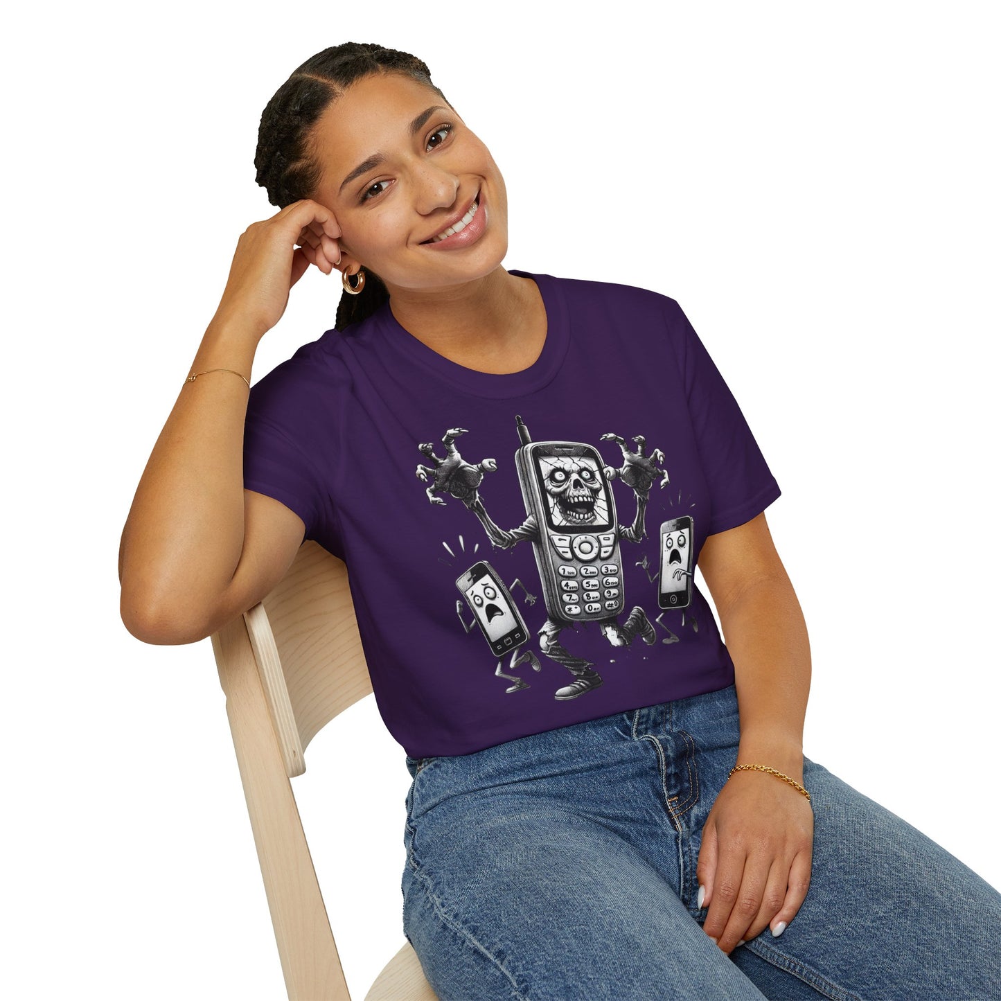 Cell Phone Zombification Unisex T-Shirt