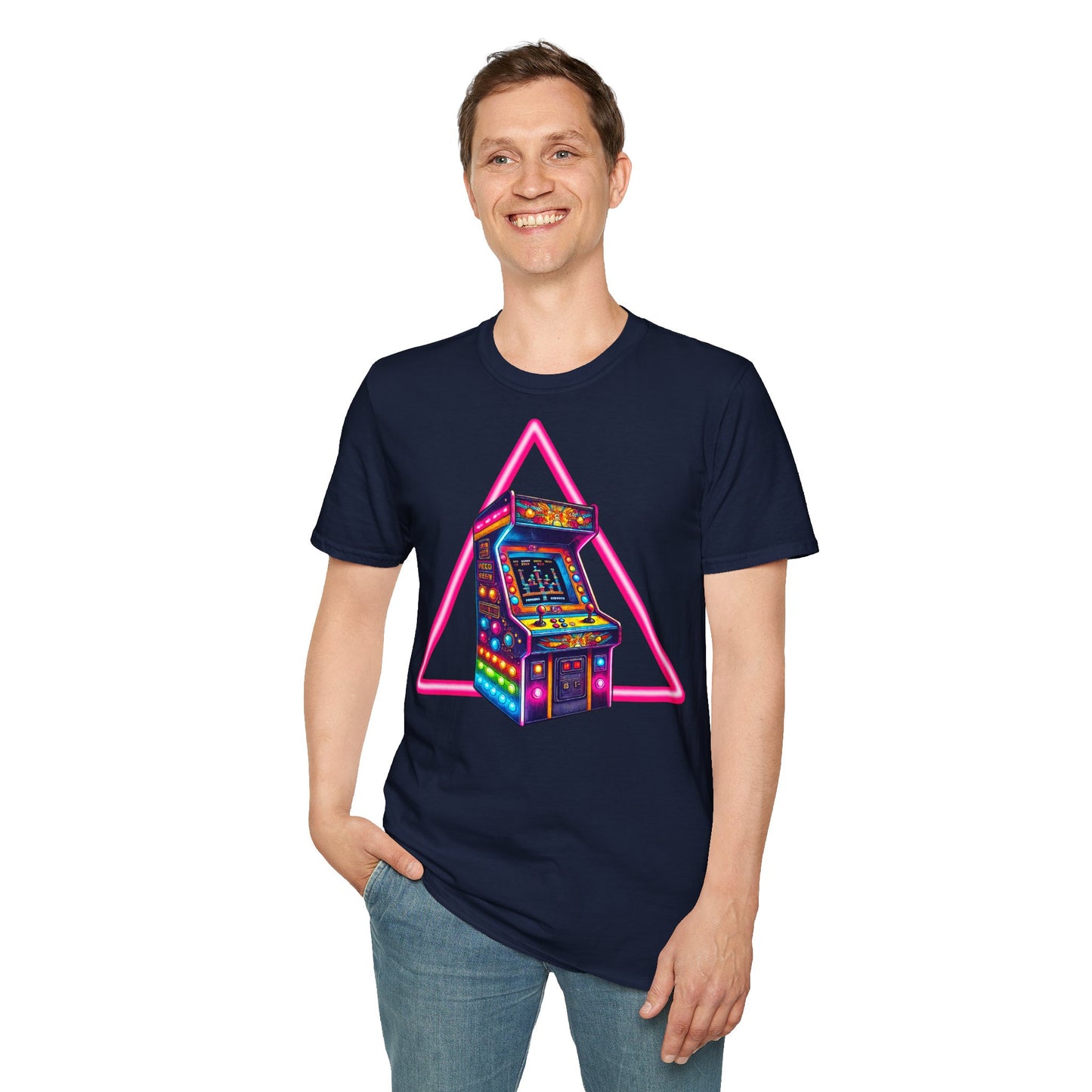 Pink Lines Arcade Machine Unisex T-Shirt