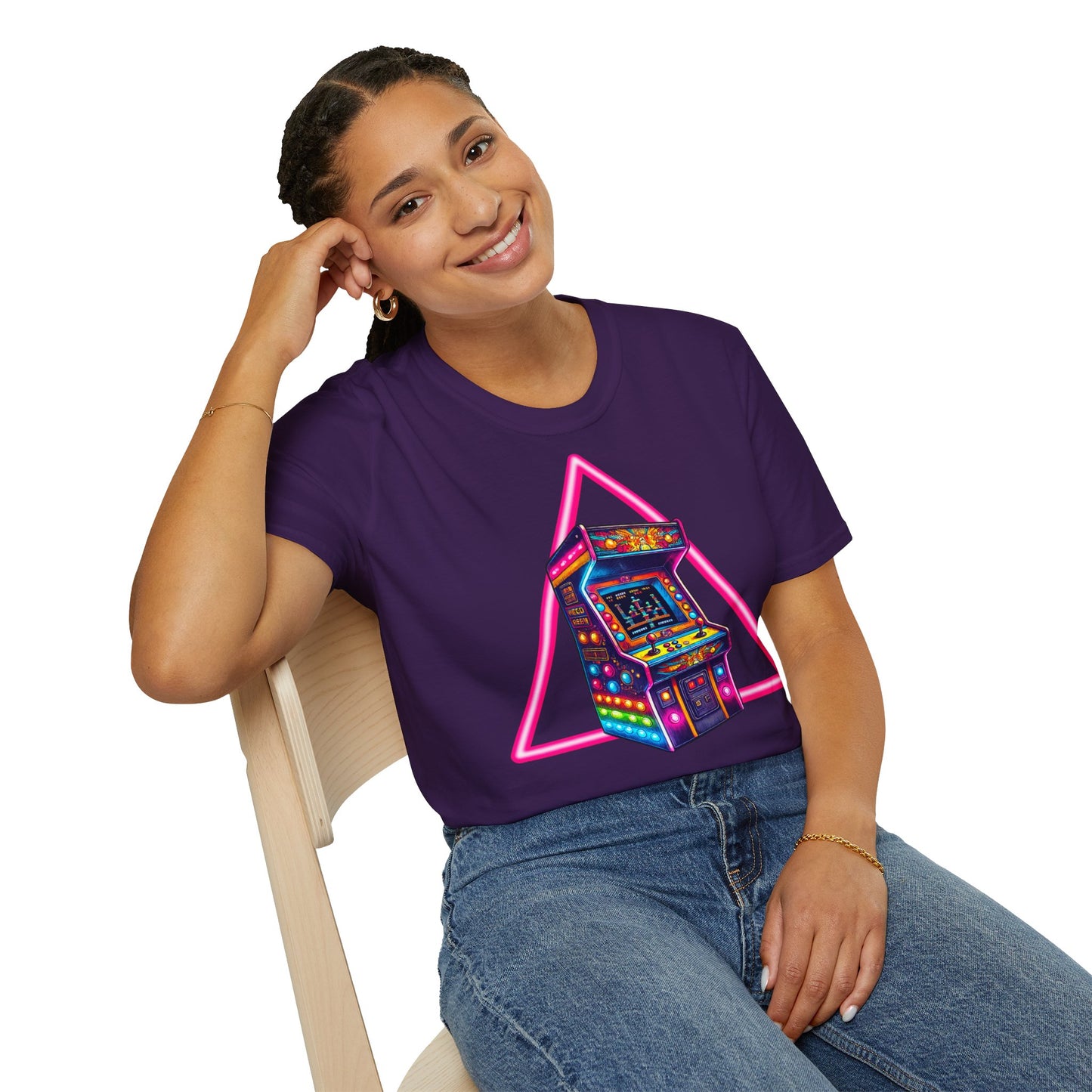 Pink Lines Arcade Machine Unisex T-Shirt