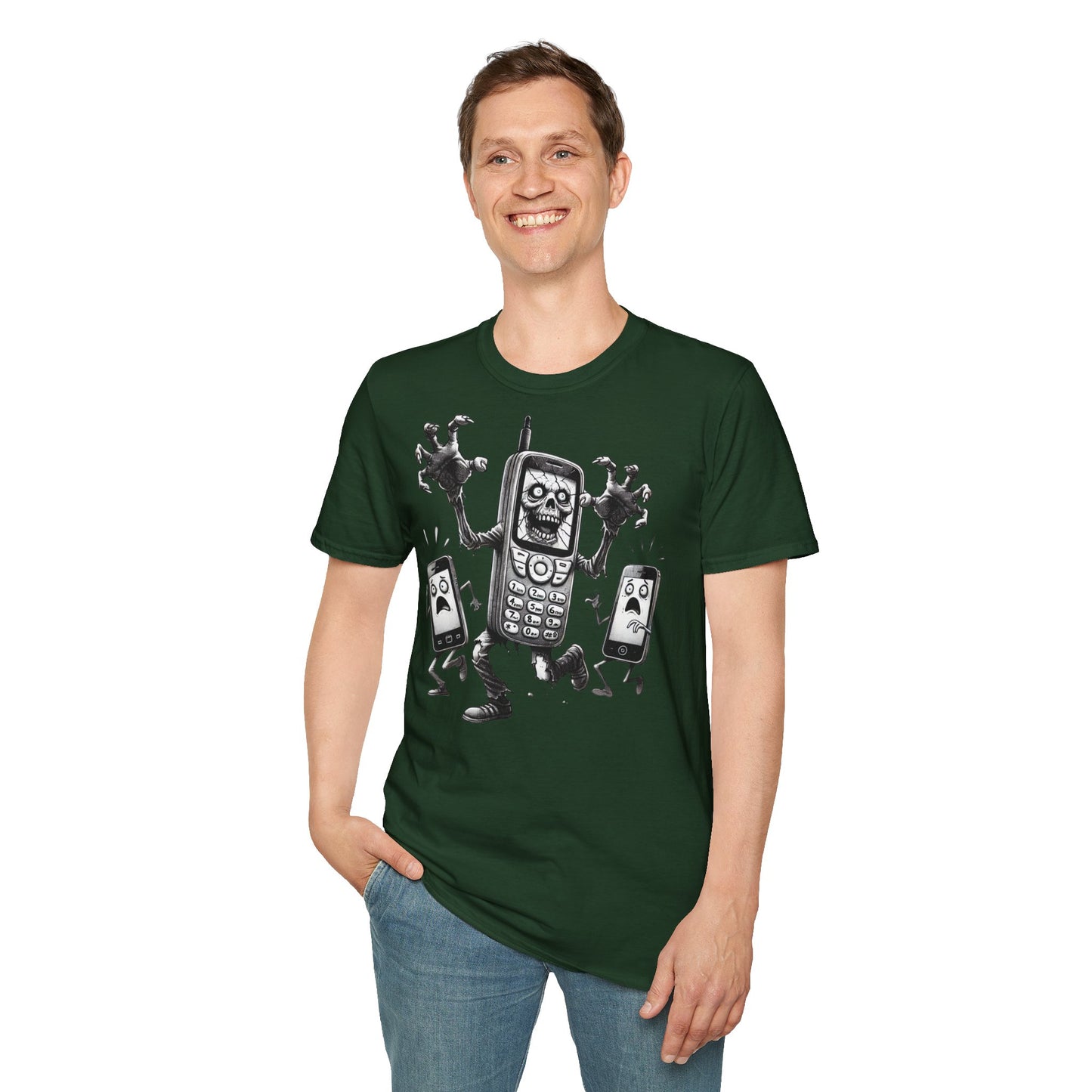 Cell Phone Zombification Unisex T-Shirt
