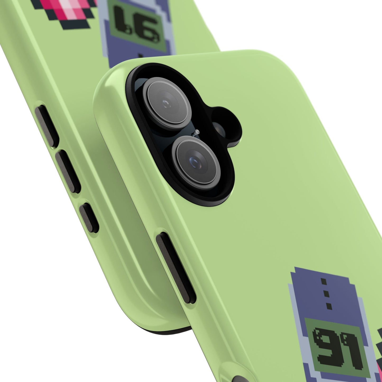 Pixel Heart Phone Case — Retro Tamagotchi-Style Mobile Love iPhone Cover