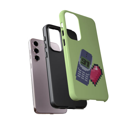 Pixel Heart Phone Case — Retro Tamagotchi-Style Mobile Love iPhone Cover
