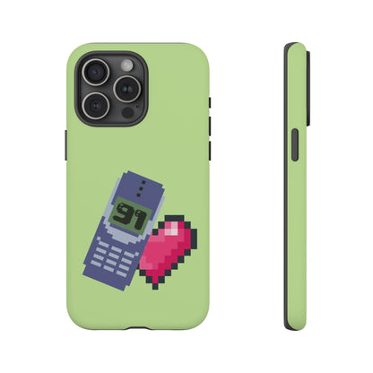 Pixel Heart Phone Case — Retro Tamagotchi-Style Mobile Love iPhone Cover