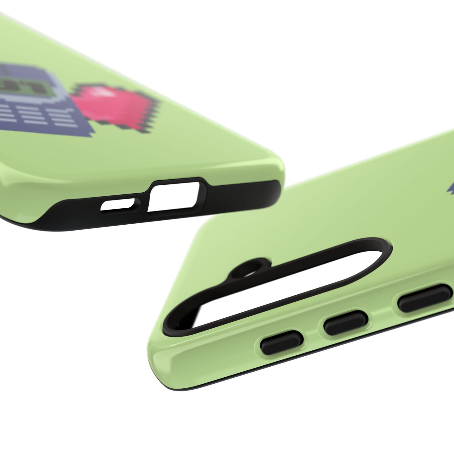 Pixel Heart Phone Case — Retro Tamagotchi-Style Mobile Love iPhone Cover