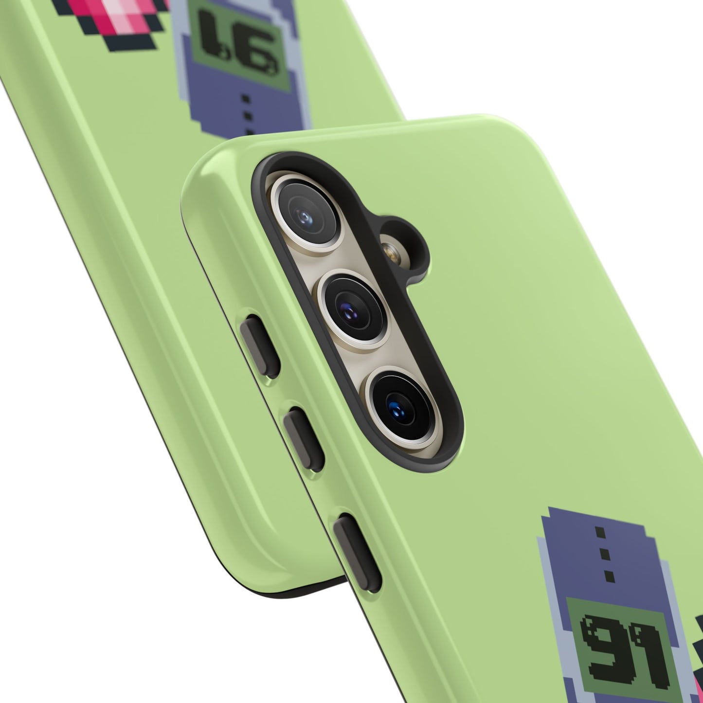 Pixel Heart Phone Case — Retro Tamagotchi-Style Mobile Love iPhone Cover