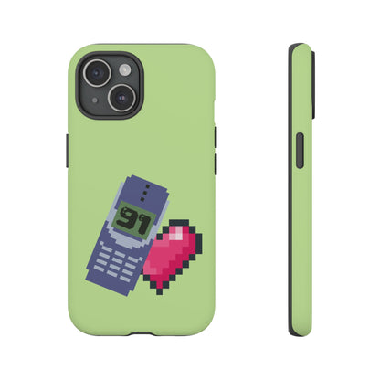 Pixel Heart Phone Case — Retro Tamagotchi-Style Mobile Love iPhone Cover