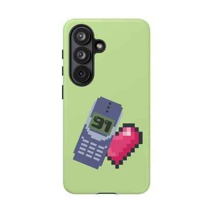 Pixel Heart Phone Case — Retro Tamagotchi-Style Mobile Love iPhone Cover