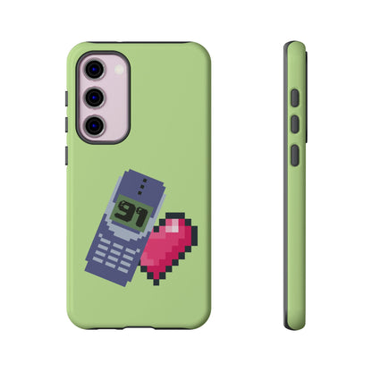 Pixel Heart Phone Case — Retro Tamagotchi-Style Mobile Love iPhone Cover