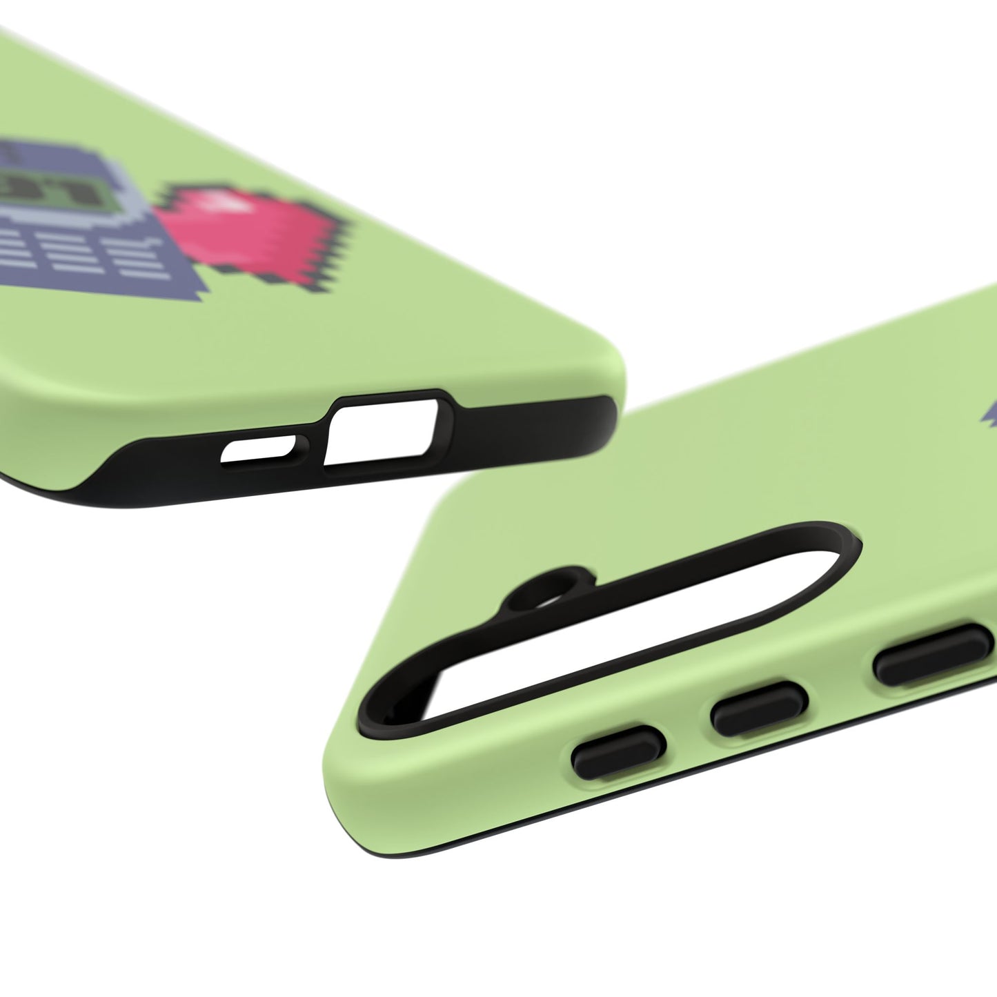 Pixel Heart Phone Case — Retro Tamagotchi-Style Mobile Love iPhone Cover