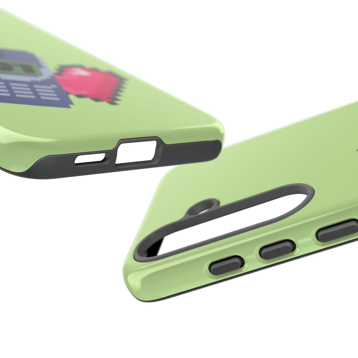 Pixel Heart Phone Case — Retro Tamagotchi-Style Mobile Love iPhone Cover