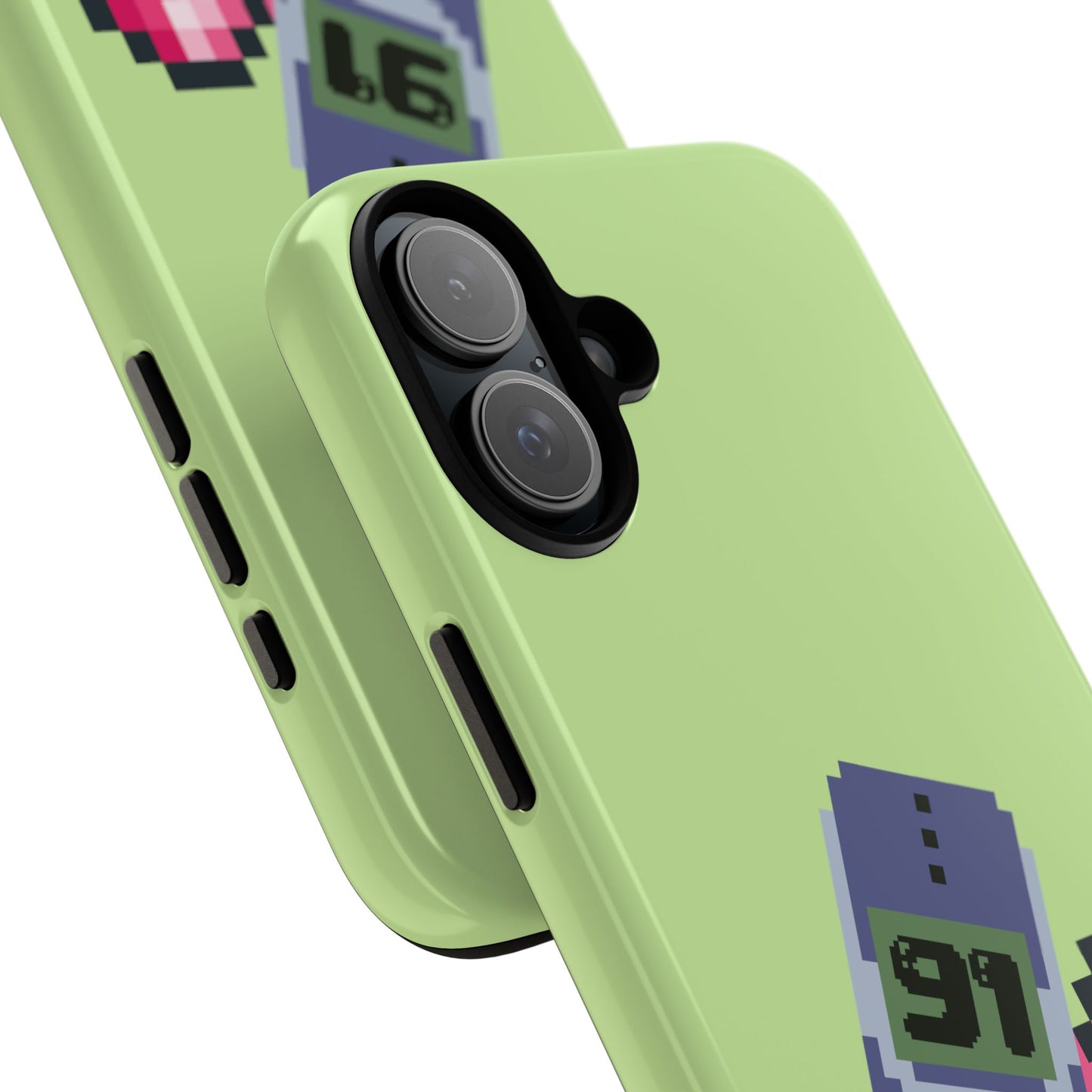 Pixel Heart Phone Case — Retro Tamagotchi-Style Mobile Love iPhone Cover
