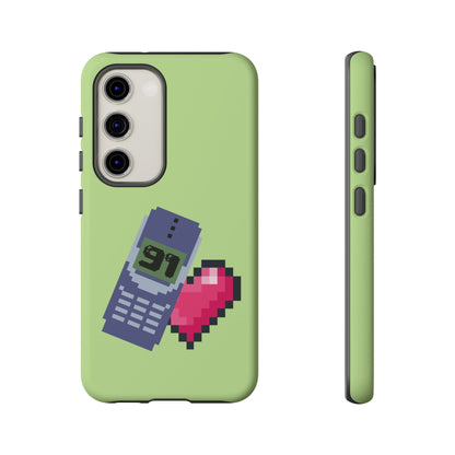 Pixel Heart Phone Case — Retro Tamagotchi-Style Mobile Love iPhone Cover