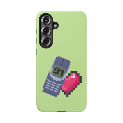 Pixel Heart Phone Case — Retro Tamagotchi-Style Mobile Love iPhone Cover