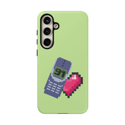 Pixel Heart Phone Case — Retro Tamagotchi-Style Mobile Love iPhone Cover