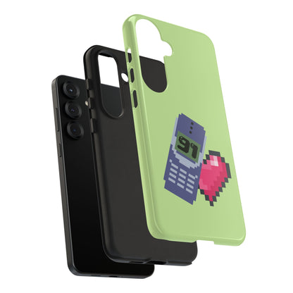 Pixel Heart Phone Case — Retro Tamagotchi-Style Mobile Love iPhone Cover