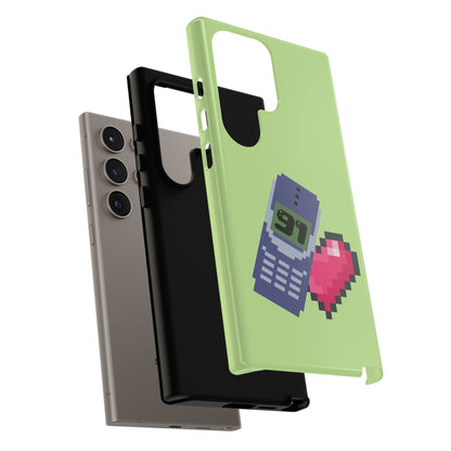 Pixel Heart Phone Case — Retro Tamagotchi-Style Mobile Love iPhone Cover