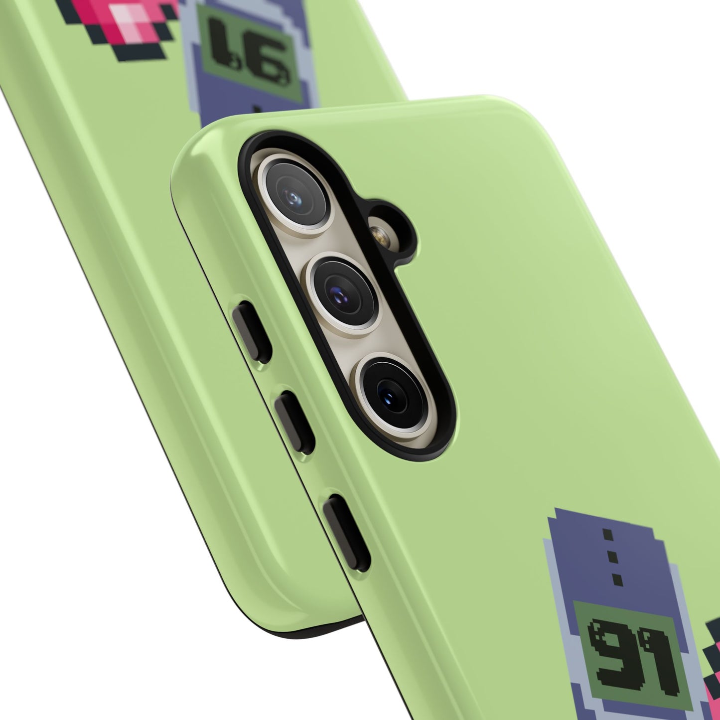 Pixel Heart Phone Case — Retro Tamagotchi-Style Mobile Love iPhone Cover