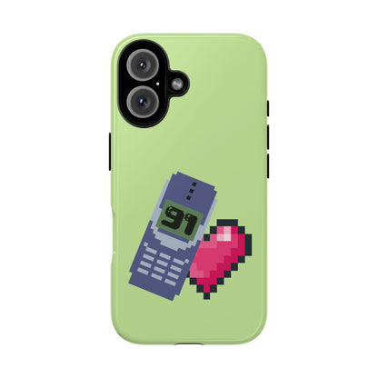 Pixel Heart Phone Case — Retro Tamagotchi-Style Mobile Love iPhone Cover