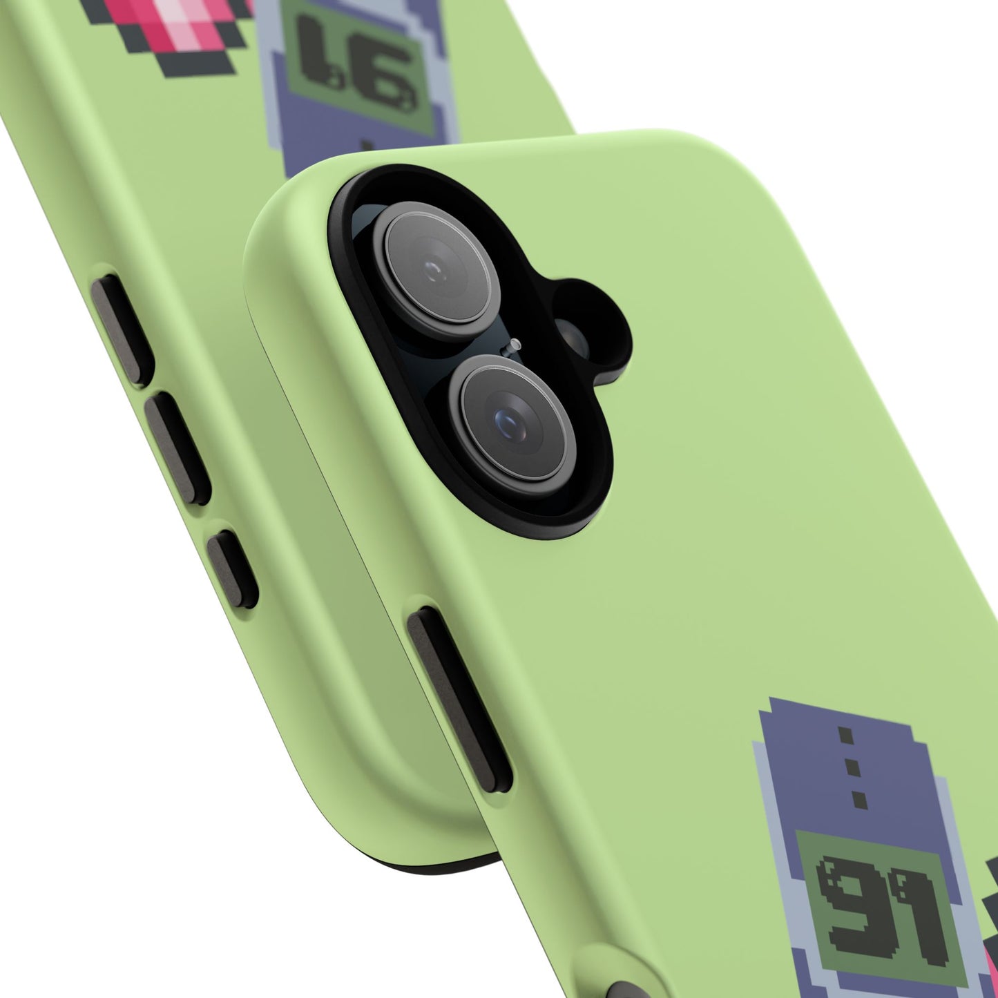 Pixel Heart Phone Case — Retro Tamagotchi-Style Mobile Love iPhone Cover