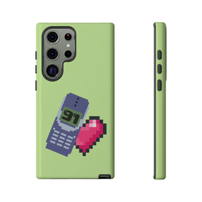 Pixel Heart Phone Case — Retro Tamagotchi-Style Mobile Love iPhone Cover