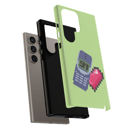 Pixel Heart Phone Case — Retro Tamagotchi-Style Mobile Love iPhone Cover