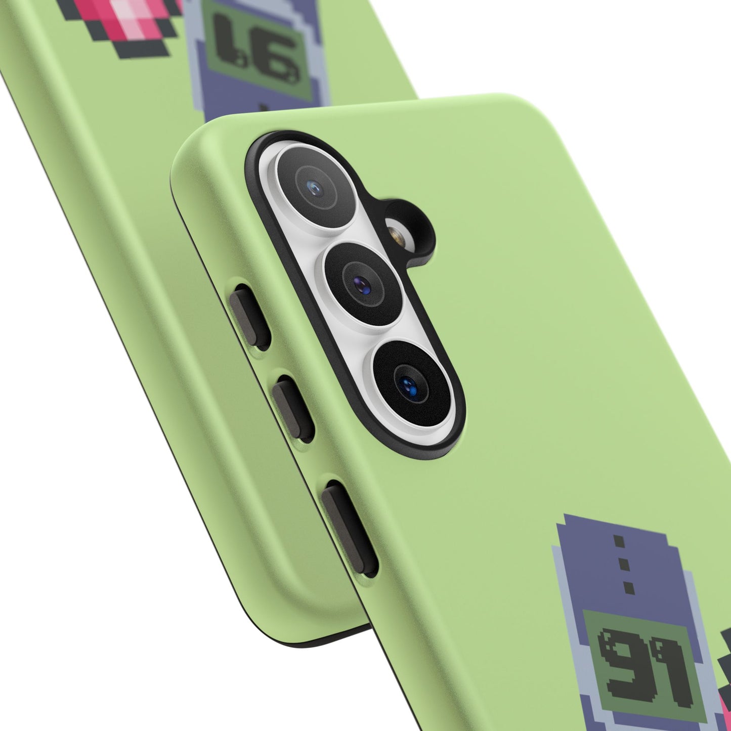 Pixel Heart Phone Case — Retro Tamagotchi-Style Mobile Love iPhone Cover