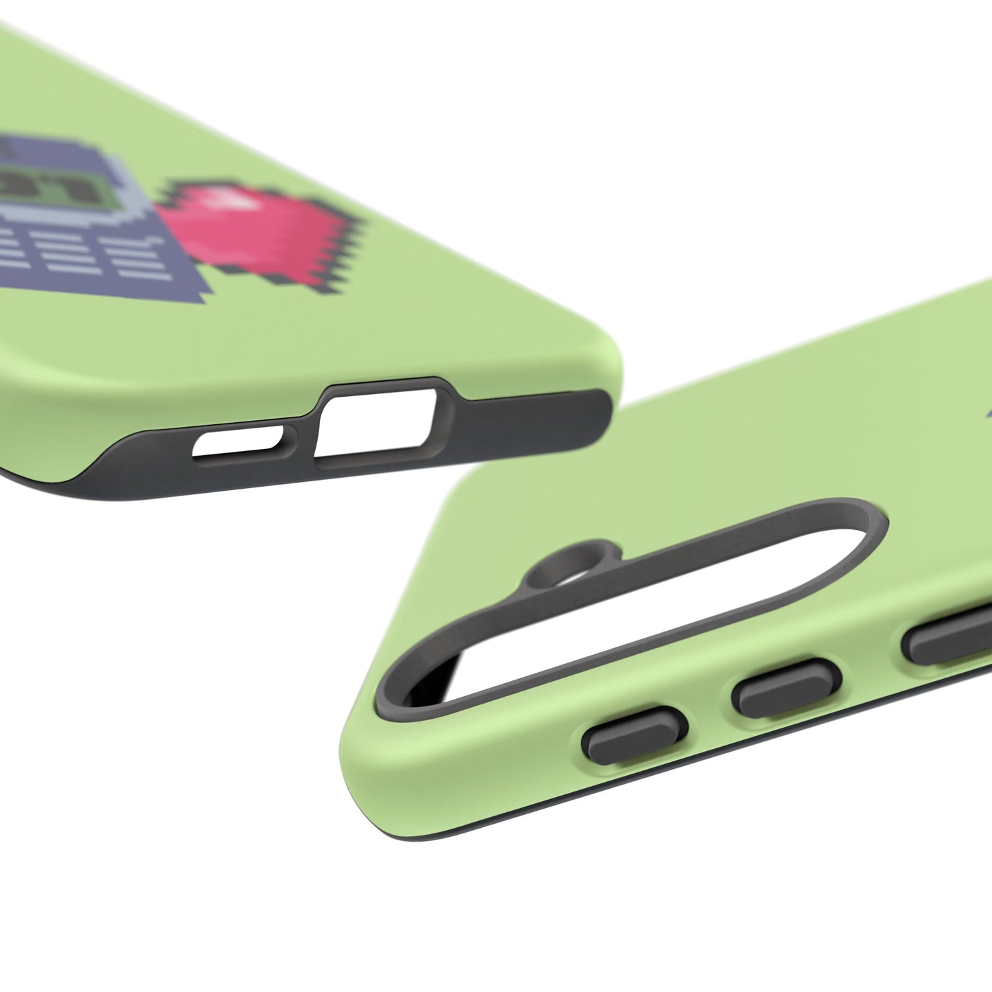Pixel Heart Phone Case — Retro Tamagotchi-Style Mobile Love iPhone Cover