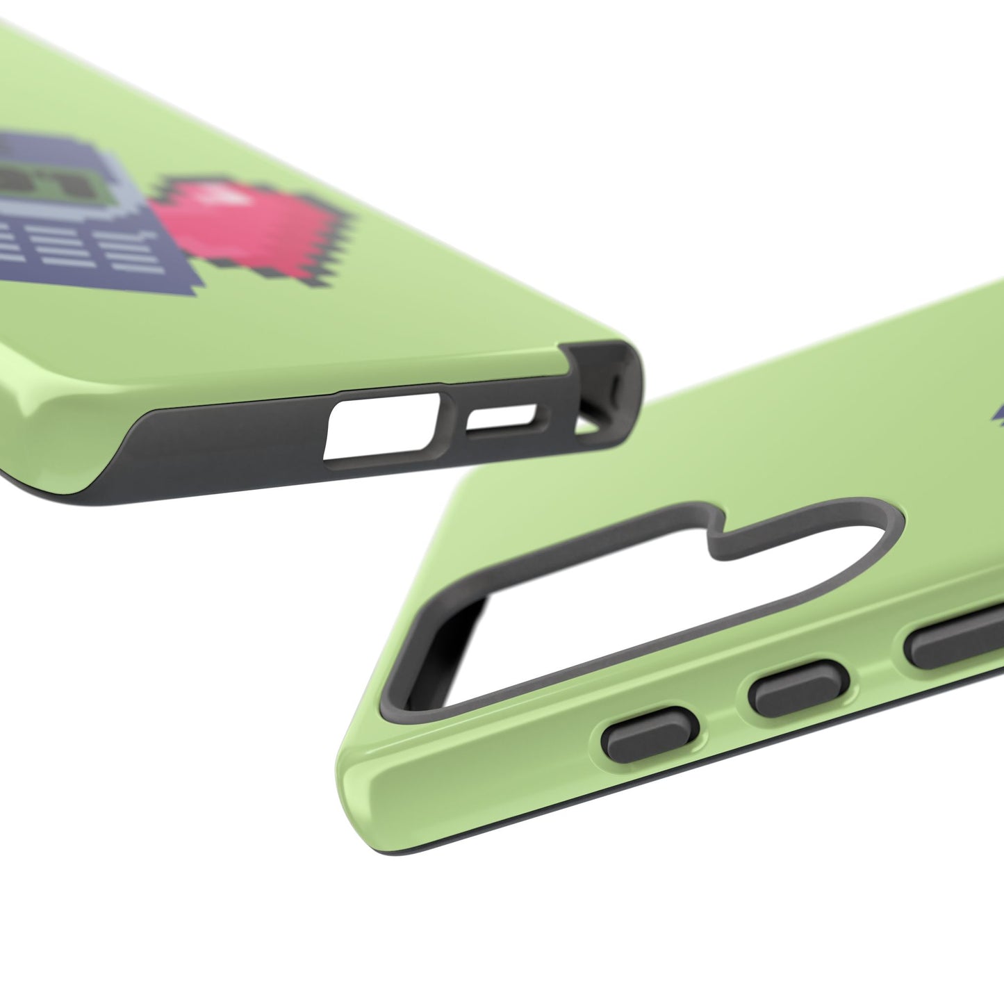Pixel Heart Phone Case — Retro Tamagotchi-Style Mobile Love iPhone Cover