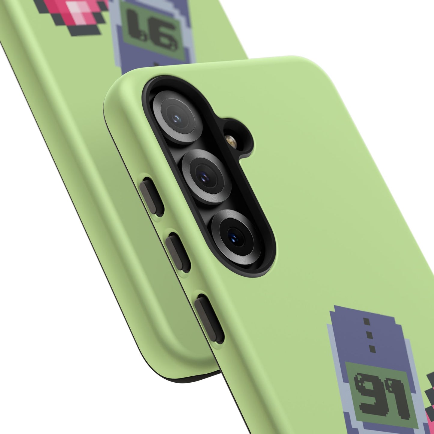 Pixel Heart Phone Case — Retro Tamagotchi-Style Mobile Love iPhone Cover