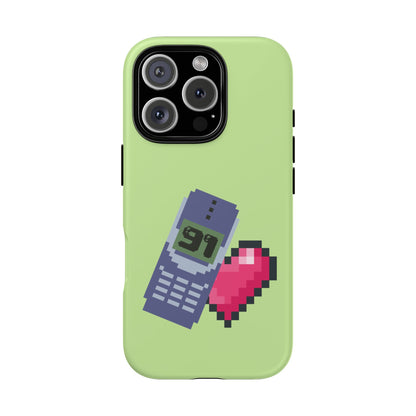Pixel Heart Phone Case — Retro Tamagotchi-Style Mobile Love iPhone Cover