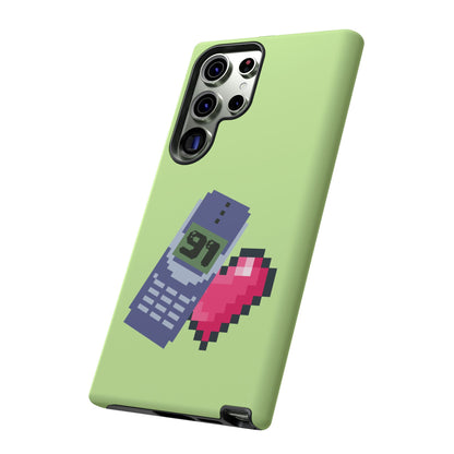 Pixel Heart Phone Case — Retro Tamagotchi-Style Mobile Love iPhone Cover