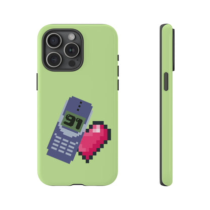 Pixel Heart Phone Case — Retro Tamagotchi-Style Mobile Love iPhone Cover