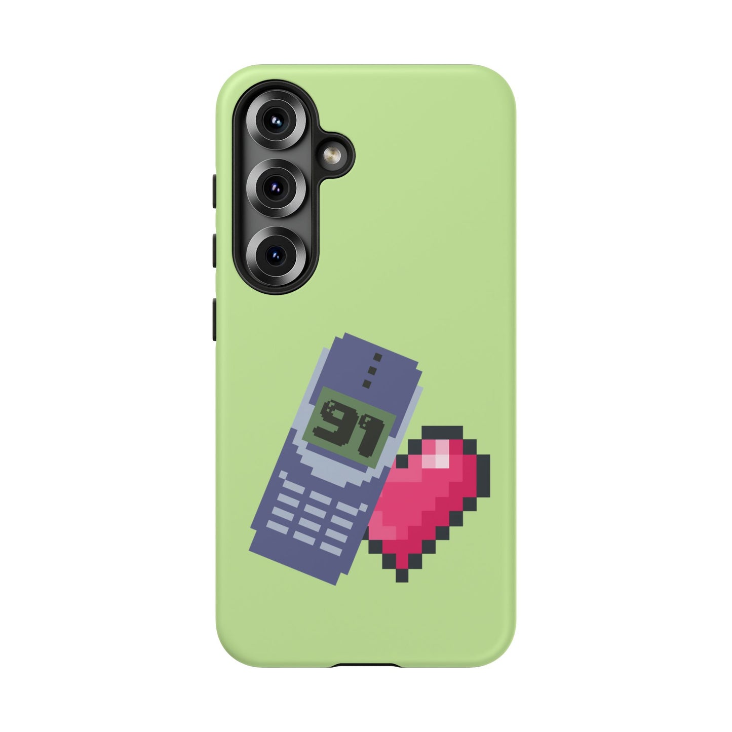 Pixel Heart Phone Case — Retro Tamagotchi-Style Mobile Love iPhone Cover