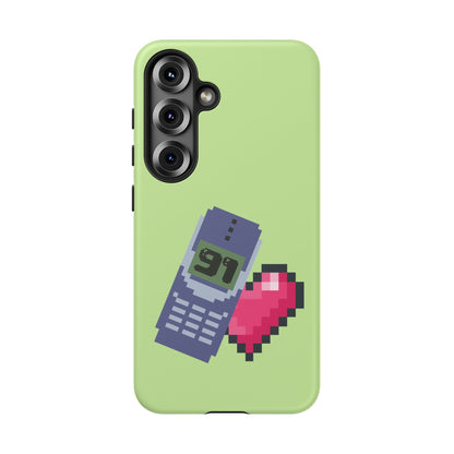 Pixel Heart Phone Case — Retro Tamagotchi-Style Mobile Love iPhone Cover