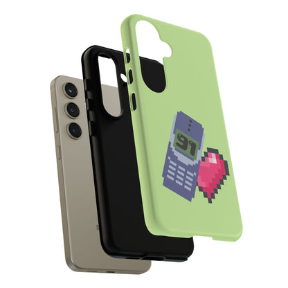 Pixel Heart Phone Case — Retro Tamagotchi-Style Mobile Love iPhone Cover