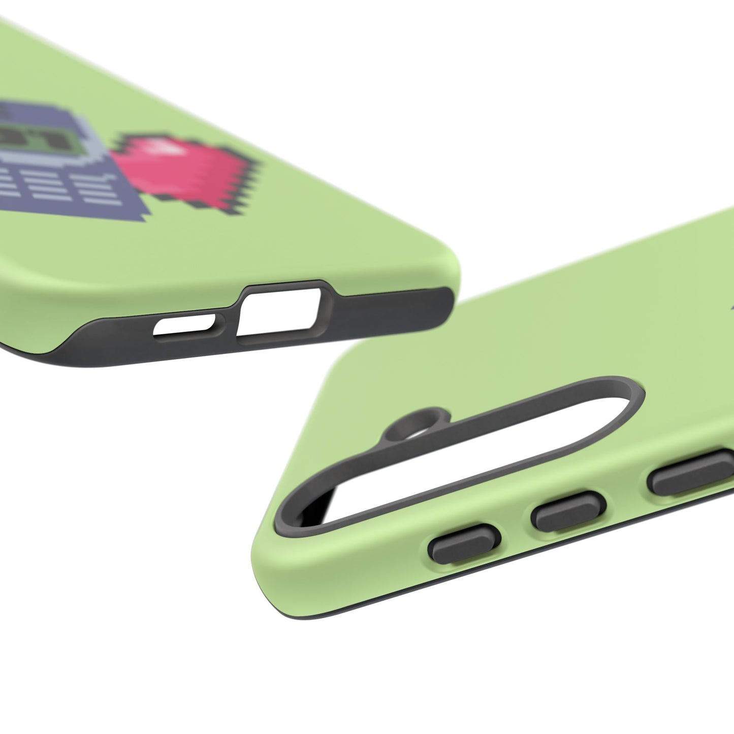 Pixel Heart Phone Case — Retro Tamagotchi-Style Mobile Love iPhone Cover
