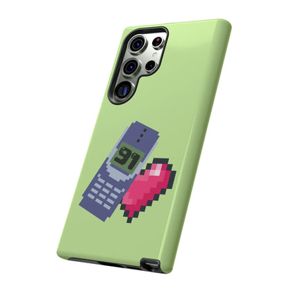Pixel Heart Phone Case — Retro Tamagotchi-Style Mobile Love iPhone Cover