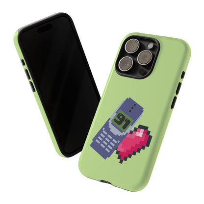 Pixel Heart Phone Case — Retro Tamagotchi-Style Mobile Love iPhone Cover