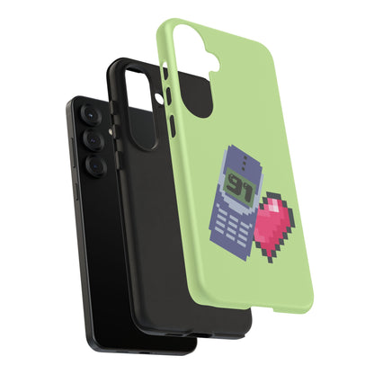 Pixel Heart Phone Case — Retro Tamagotchi-Style Mobile Love iPhone Cover